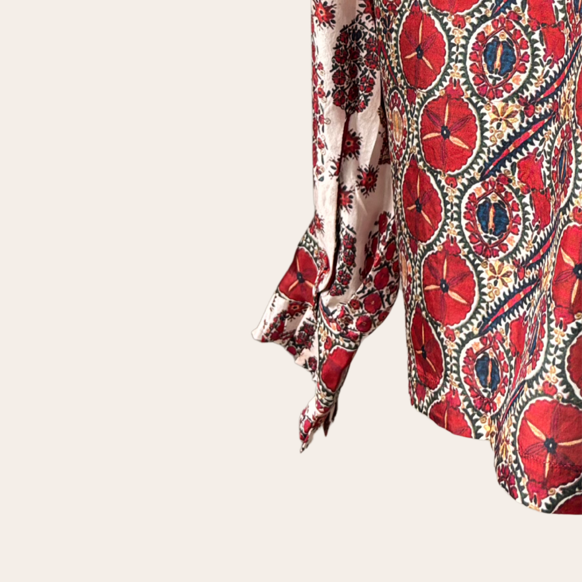 No. 31 The Ruby Flourish Silk Shirt