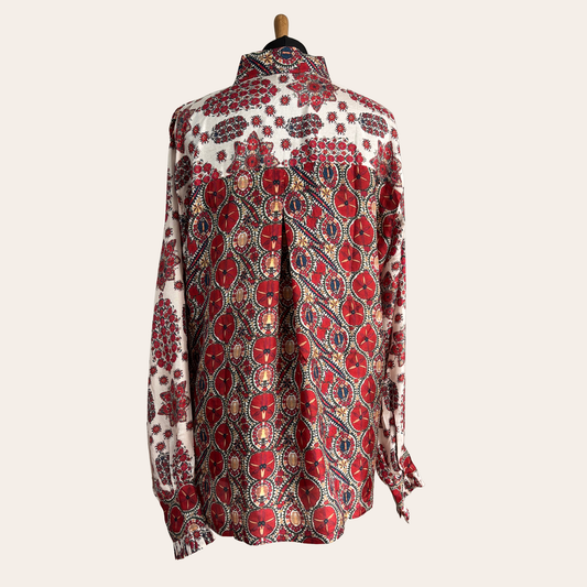 No. 31 The Ruby Flourish Silk Shirt