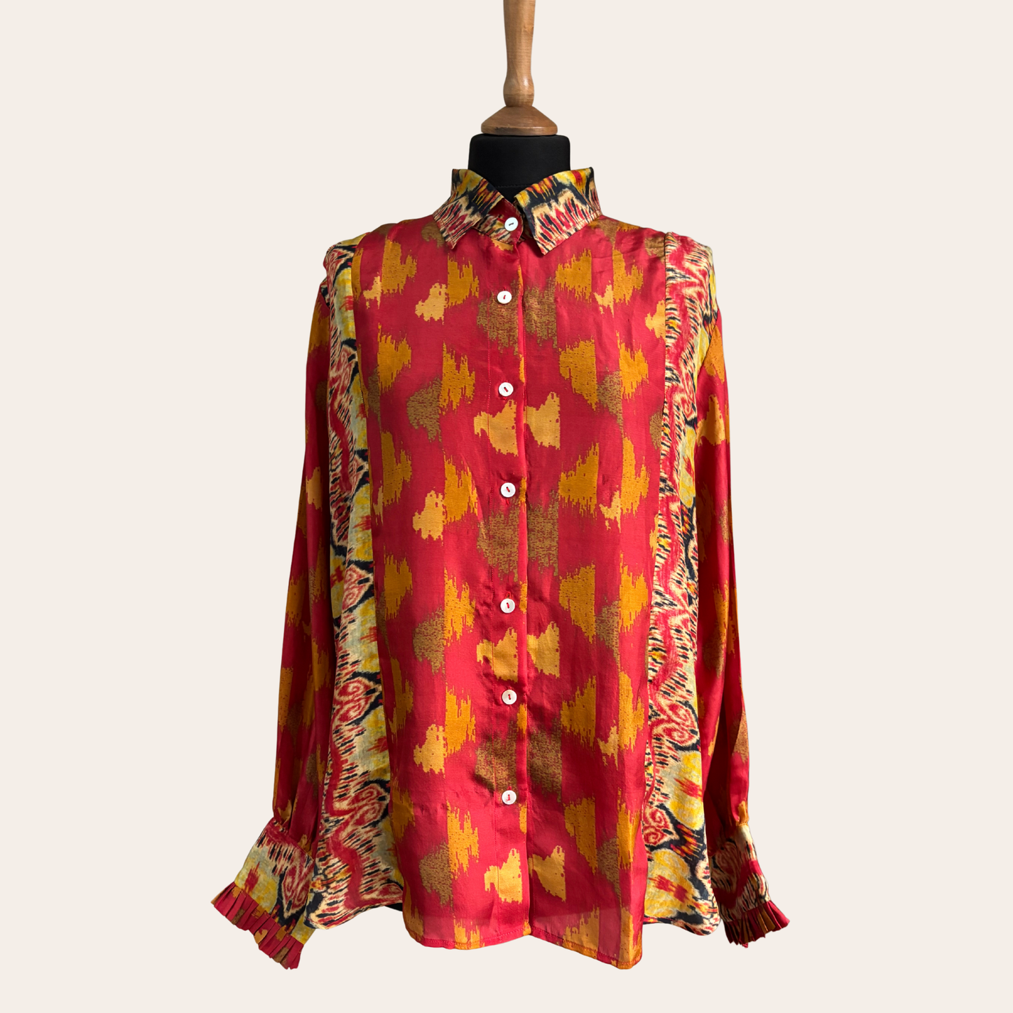 The Sunset Ikat Silk Shirt