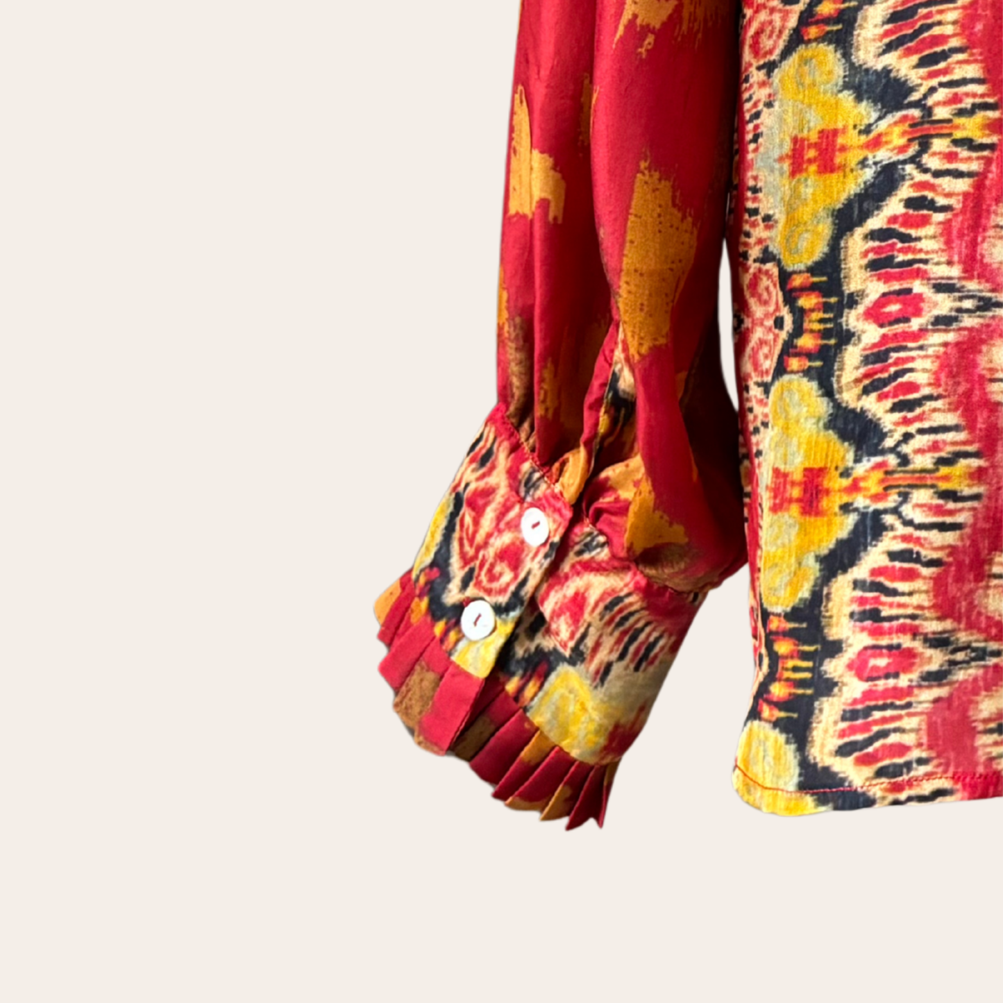 The Sunset Ikat Silk Shirt