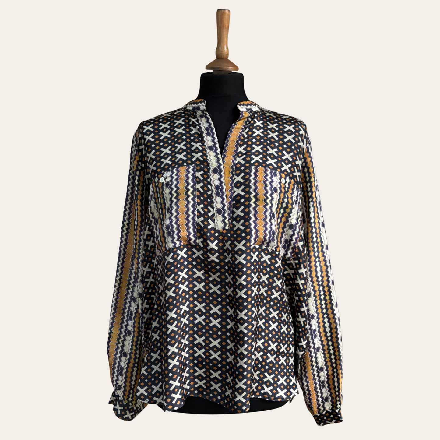 The Crossroads Print Silk Shirt