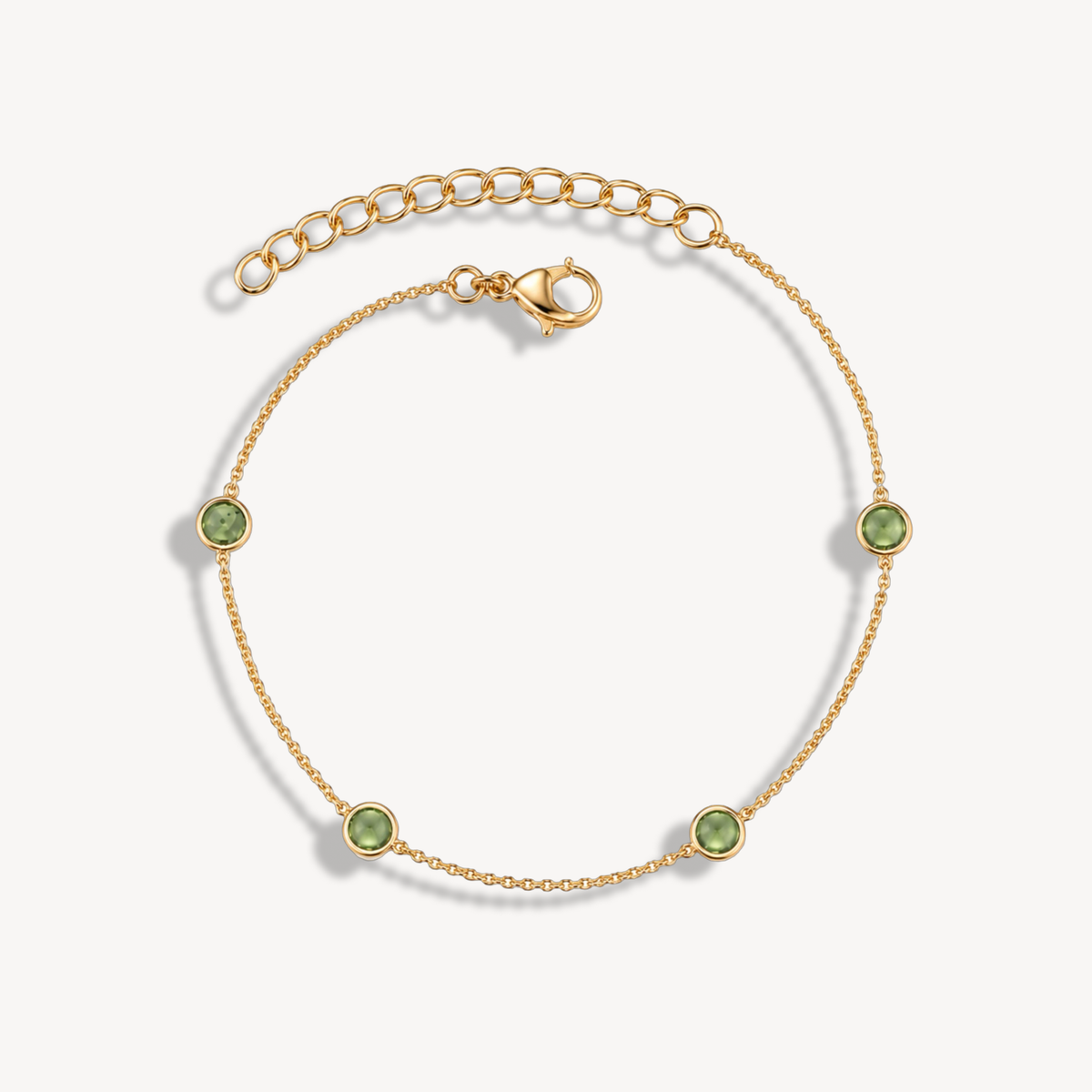 Peridot Dapple Round Bracelet