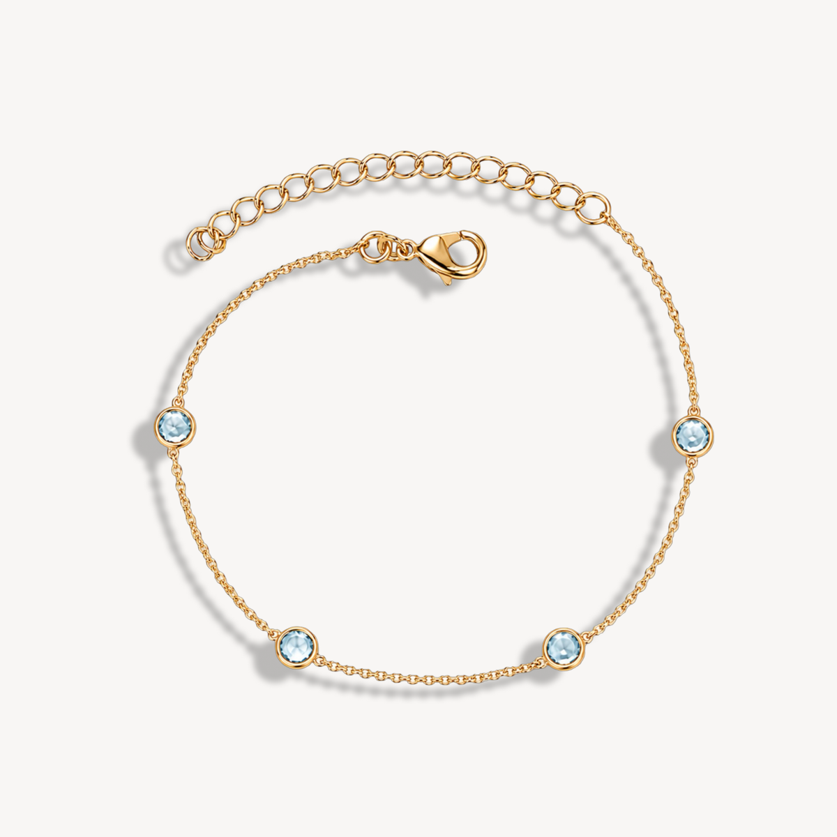 Sky Blue Topaz Dapple Round Bracelet