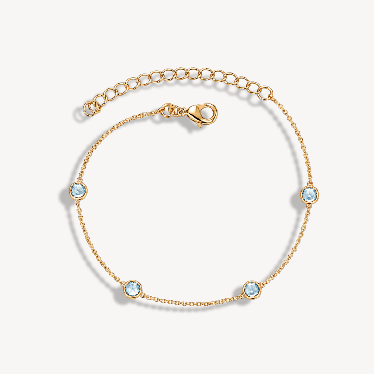 Sky Blue Topaz Dapple Round Bracelet