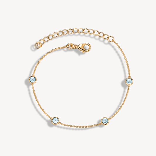 Sky Blue Topaz Dapple Round Bracelet