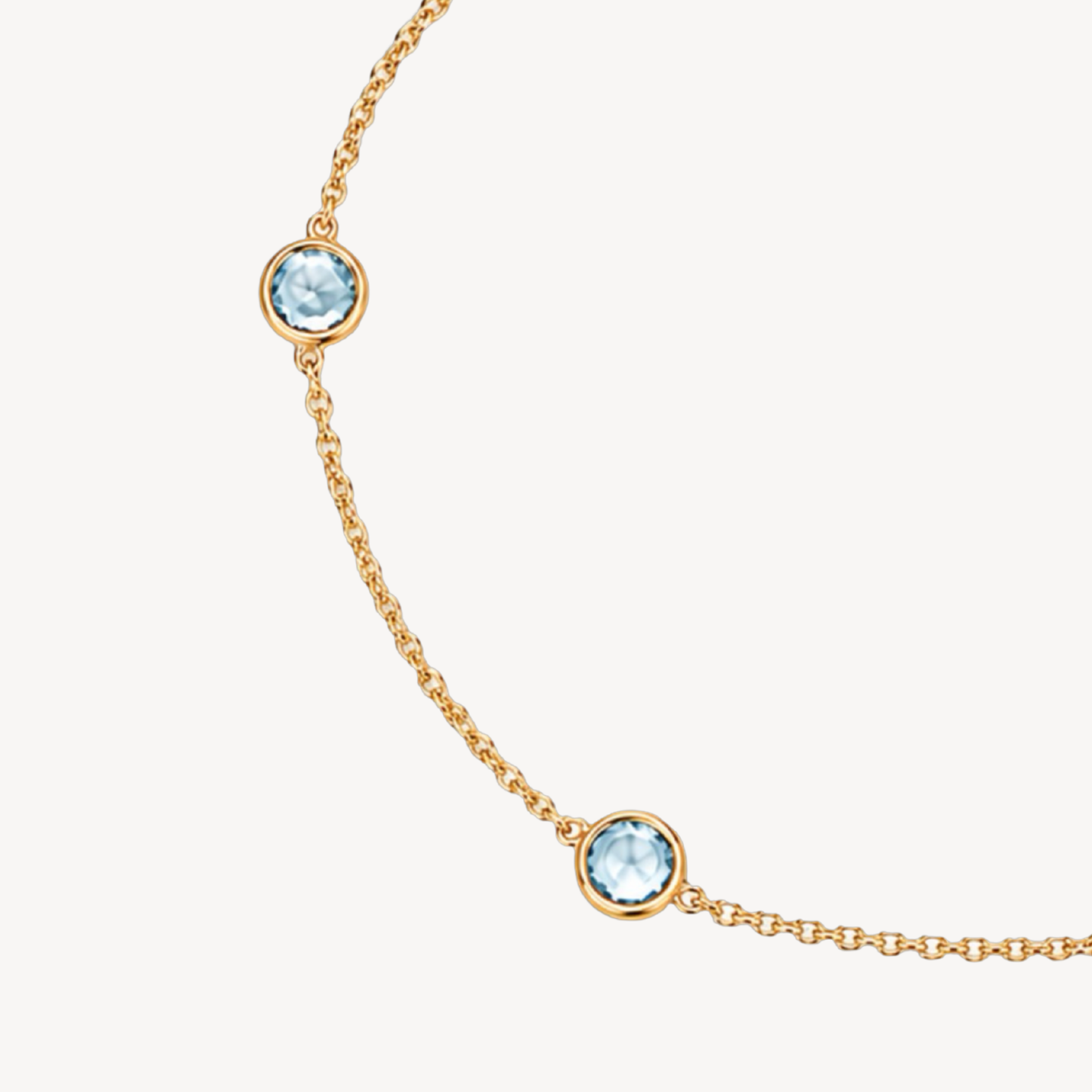 Sky Blue Topaz Dapple Round Bracelet
