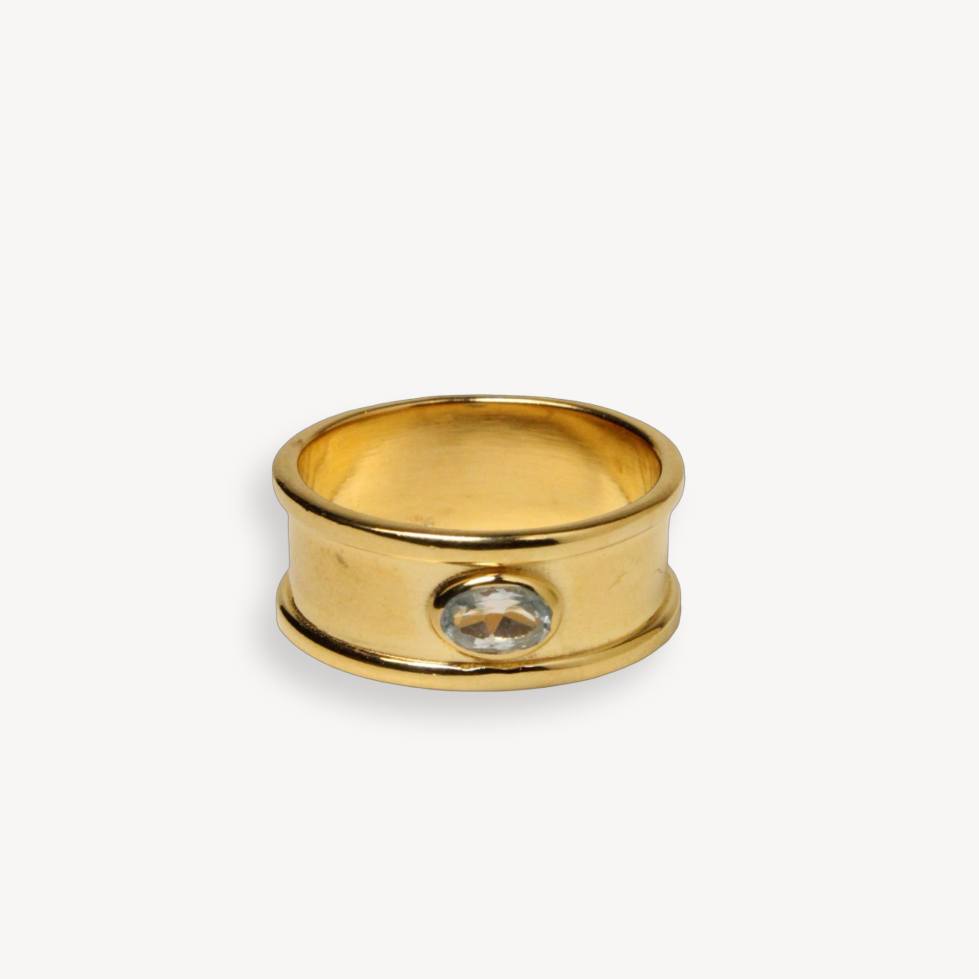 Sky Blue Topaz Pebble Ring