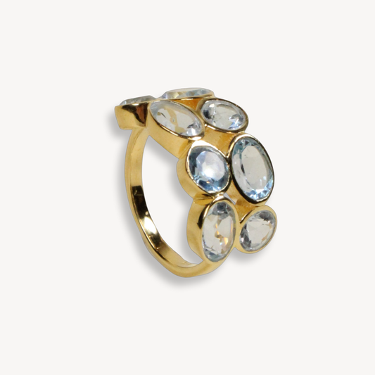 Blue Topaz Parallel Ring