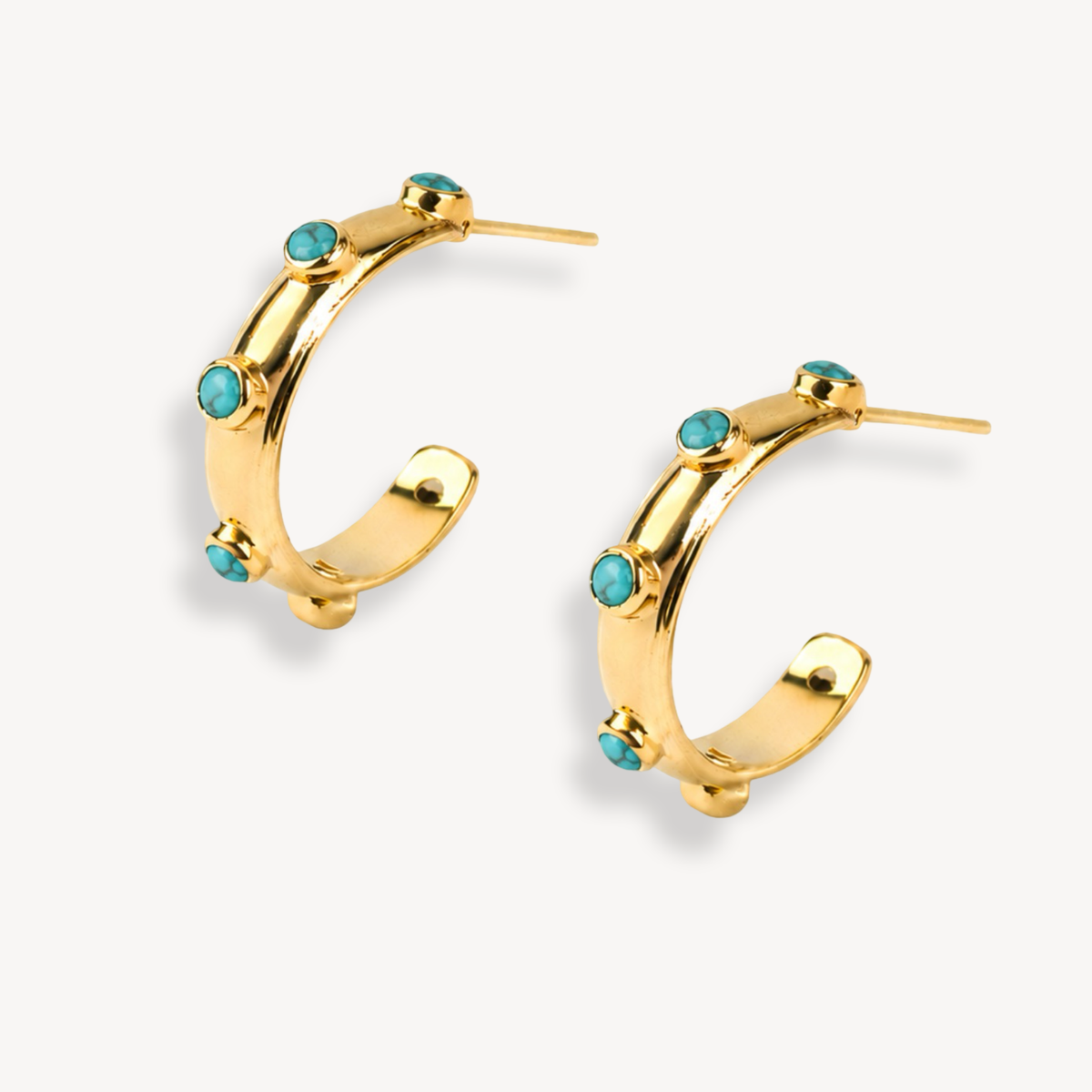 Gold Orbit Hoops