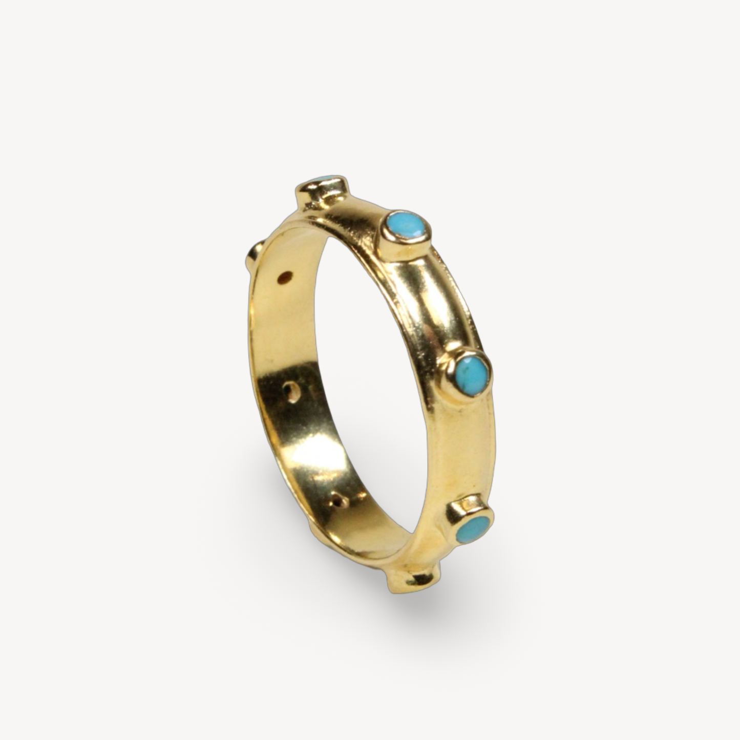 Turquoise Gold Orbit Ring