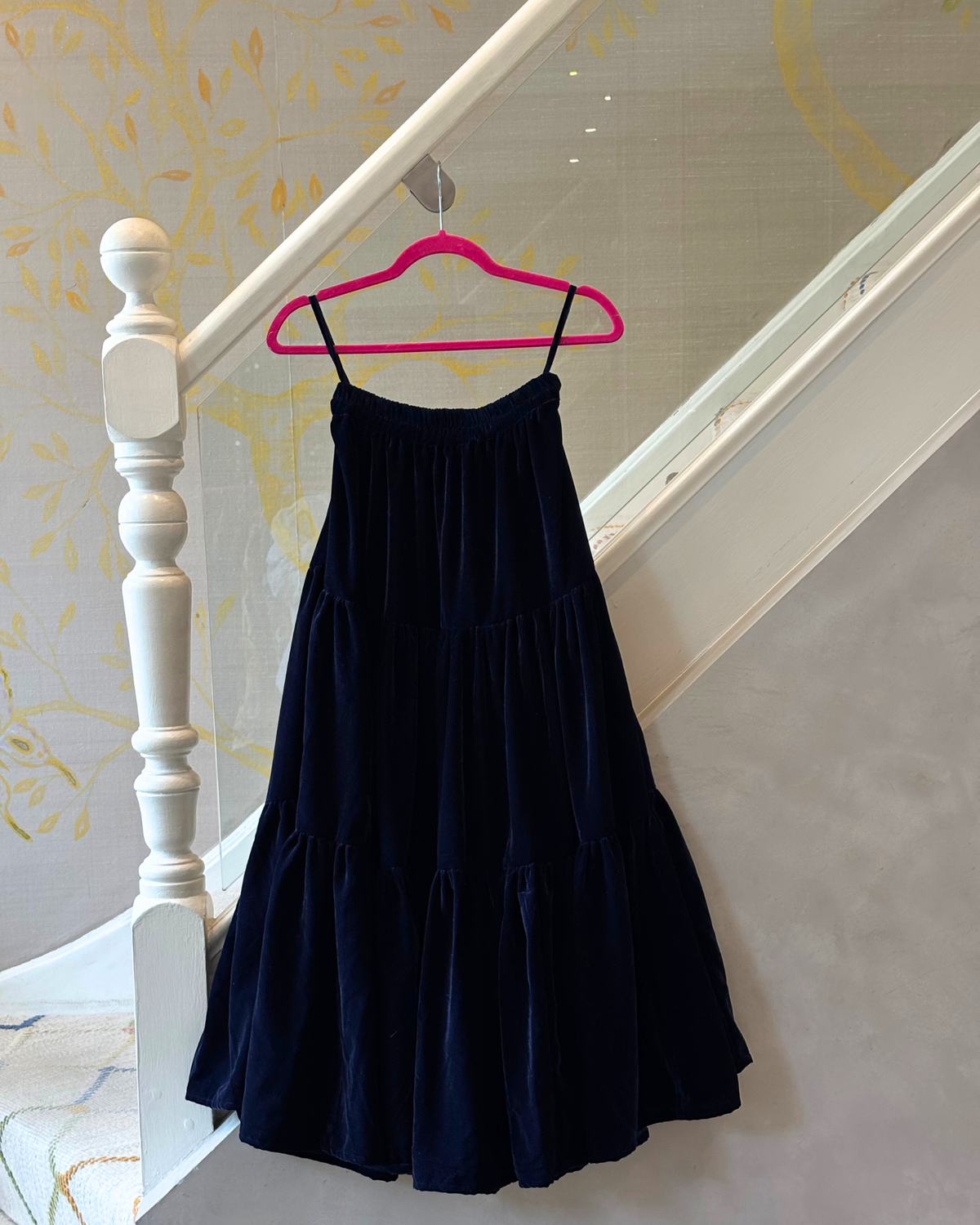 Navy Velvet Skirt